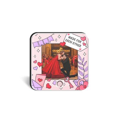 Made for Each Other Gift for Couples Personalized Musical Fridge Magnet with Rechargeable for Wife & Husband